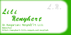 lili menyhert business card